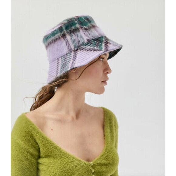 Urban Outfitters  purple plaid bucket hat